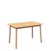 Mesa de Comedor Nórdica, Mesa de Comedor para el Hogar de Madera Maciza, Escritorio y Sillas Rectangulares, Una Mesa y Cuatro Sillas, Juego de Mesa y Sillas de Comedor Minimalista Moderno