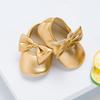 Comércio Exterior Transfronteiriço Moda Bebê Sapatos Dourados para Bebês e Crianças Pequenas Lindo Laço de Melancia Solado Macio Antiderrapante Sapatos para Bebês