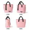 Bolsa de almuerzo tipo tote de color sólido personalizada de fábrica, tela Oxford con forro de papel de aluminio para aislamiento térmico, adecuada para estudiantes y trabajadores de oficina