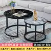 Mesa de Centro para Sala de Estar, Uso Doméstico, Luxo Leve, Sensação de Alto Padrão, Apartamento Pequeno, Conjunto de Mesas Moderno, Mesa de Chá Criativa em Ferro Forjado, Mesa Lateral de Sofá