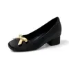 Zapatos Planos con Plataforma Metálica que Aumentan la Altura 7cm para Mujer 2025 Nuevo Estilo para el Trabajo Sin Cansar Puntera Cuadrada Zapatos de Tacón Alto