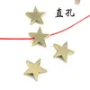 Cobre puro color natural brillante perforado estrella de cinco puntas sólida no porosa estrella latón orificio transversal estrella de cinco puntas mate orificio único colgante