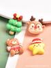 Novo Frosted Christmas Festival cartoon resina pequenos acessórios creme cola diy materiais artesanais jóias caseiras grampo de cabelo