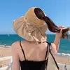 Chapéu de Sol de Vinil Vazio Verão Feminino Novo Cobertura Facial Anti-UV Chapéu de Sol de Aba Larga Chapéu de Pescador Chapéu de Proteção Solar UV