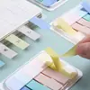 Set de pegatinas índice de PET color Morandi, notas adhesivas transparentes para estudiantes, marcadores coloridos, impermeables y resistentes al desgarro