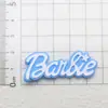 Bansie Barbie letras inglesas PVC goma suave accesorios DIY funda para teléfono móvil agujero zapatos bolsa de tarjetas refrigerador taza de agua parche