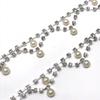 Cadena con colgante de perlas y garra, directa de fábrica, con borlas y diamantes de imitación, para vestido de novia, cadena decorativa, accesorios de joyería DIY