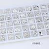 Broca de unha Dongzhou 10*8 ponta de corte flor de gelo broca de fundo retangular acessórios de diamante de vidro joias de unha super brilhantes