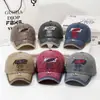Nueva Gorra de Béisbol Bordada Vintage Lavada Estilo Europeo y Americano Transfronteriza para Hombres, Gorra para el Sol al Aire Libre, Moderna y Versátil