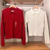 Suéter de Punto con Cuello Polo Acanalado para Mujer Camiseta Casual Suéter Adelgazante Camisa Base Versátil Modelo Nuevo 2026 X485321