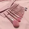 Set de 12 Brochas de Maquillaje de Fibra Ultrasuave, Brocha para Polvos para Niña, Pincel para Ojos, Disponible Exclusivamente para Ventas Transfronterizas