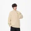 Envio Transfronteiriço Disponível [Novo Estilo] 25732-65 2025 Suéter Pulôver Elegante com Gola Meio Zíper