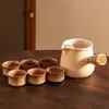 Juego para preparar té con estufa de carbón para uso doméstico, juego para tostar té en interiores, tetera para preparar té, estufa de barbacoa para exteriores, equipo completo para preparar té
