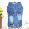 Pei Pet 2018 Primavera y Verano Nueva Cubierta de Bolsa Denim Chaleco Pequeño Ropa para Mascotas Ropa de Primavera y Verano para Perro Teddy