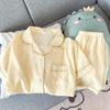 Pijama feminino de algodão xadrez japonês transfronteiriço com nuvens macias, manga curta, roupa para casa, atacado, foto real
