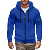 2025 Novo Moletom com Zíper Cardigan Europeu Cruzado Outono e Inverno Jaqueta Esportiva Casual Masculina
