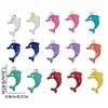 Colgantes de Criaturas Marinas Esmaltados de Acero Inoxidable Charms DIY de Estrella de Mar Cangrejo Pez 10 Estilos Accesorios de Joyería Multicolor