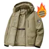 [Fabricante] Roupas de Inverno Masculinas, Outono e Inverno Nova Marca Tendência Tamanho Plus Veludo Acolchoado
