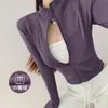Transpirable Ajustado Secado Rápido Manga Larga para Mujer Delgado con Forro Polar Adelgazante para Correr Fitness Top Exterior Sensación de Alta Gama Ropa Deportiva para Yoga