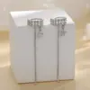 Brincos de Clipe Estrela de Camada Dupla com Strass, Estilo Hip-Hop, Corrente de Caixa Elegante para Comércio Exterior com Franja Estrela de Cinco Pontas Zircônia Ear Cuff para Orelhas Sem Furo
