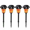 Luz de Chama Solar Paisagem Dinâmica de Pátio Luz de Jardim LED Plugue de Gramado Externo Luz Super Brilhante Luz e Sombra Dinâmicas