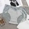 Ropa interior de algodón con encaje para mujer, cómoda, de modal, con diseño hueco, sexy, con refuerzo de algodón, tallas grandes, bragas para mujer