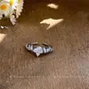 Anel Aberto Simples de Flor de Zircônia Super Brilhante Anel de Dedo Indicador de Personalidade de Nicho de Alta Qualidade Joia de Mão Versátil Exquisita