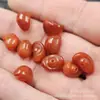 Lingote de Ágata Vermelha do Sul Contas Soltas de Jade Vermelho Laranja Vermelho Persimmon Acessórios para Joias Anel Contas de Jade Feitas à Mão Venda por Atacado