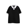 Camisa Polo Masculina de Verão Ht1037, Tendência Original Ace, Falsa Peça Dupla, Manga Curta, Gola Camisa, Corte Limpo