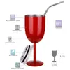 Popular de Gran Venta Copa de 15 oz Creativa Cáscara de Huevo Exportación de Gran Venta Acero Inoxidable Copa Alta de Fondo Redondo en Forma de U para Vino Tinto