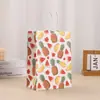 Saco de Papel Kraft Frutas Saco de Presente Frutas Tropicais Sacola de Compras Sacola Tote Estampada Atacado