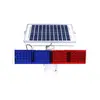 Fabricantes de fonte luzes de advertência solares LED quatro conjuntos de luzes estroboscópicas vermelhas e azuis dupla face sinal de advertência de bloqueio de estrada luzes estroboscópicas