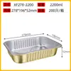 Y*H Caja de Papel de Aluminio Barbacoa Bandeja Rectangular de Papel de Aluminio Pescado a la Parrilla Desechable Para Llevar Lonchera Horneado Gran Capacidad Sanitario