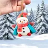 Pingente plano 2D de árvore de Natal, decoração de Natal de boneco de neve, para reuniões familiares de Natal e decorações de cena de festa