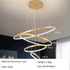Suministro Exclusivo Transfronterizo Lámpara Colgante LED Circular de 3 Niveles Moderna Lámpara Colgante Circular de Tres Niveles