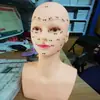 Cabeça de Manequim Beleza Acuponto Molde de Cabeça Silicone Manequim Cabeleireiro Cabeça Humana Modelo Molde Facial Pontas Maquiagem Realista