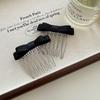 Pente para Franja de Princesa Acessórios de Cabelo Invertidos Pente com Laço Artefato para Cabelo Quebrado Grampo de Cabelo Acessório de Cabeça Grampo de Cabelo Pente de Cabelo Garfo de Cabelo