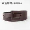 Cinto feminino de couro legítimo, jaqueta larga, saia decorativa, capa de cintura, cinto feminino simples, estilo nó de alta qualidade