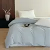 Serie de colores primarios estilo INS, funda de edredón de una pieza de algodón lavado 100% algodón, sábana y sábana bajera de color liso estilo nórdico de algodón puro