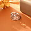 Anillo Abierto Floral Hueco Estilo Retro con Acabado de Alta Gama, Diseño de Nicho a la Moda, Anillo Metálico Ajustable