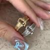 Anillo de metal vintage de la Edad Media hebilla en forma de O diseño simple moda pareja amigas con comida anillo para el dedo venta al por mayor