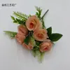 Ramo de Rosas Artificiales con 6 Cabezas, Rosa del Amante, Decoración para Bodas en Casa, Flor Artificial, Adorno de Flor de Seda, Arreglo de Pared de Flores, Arte Floral