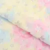 Nuevo conejo de piel teñido de colores con puntos dorados de estrella de cinco puntas patrón de piedra estampado plateado juguete para mascotas tela de felpa
