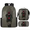 Liberación Rápida Transfronteriza Spider-Man Spider-Man Mochila Escolar Estudiante Niños Bolsa Escolar Periférica Bolso Escolar de Hombro Juego de Tres Piezas