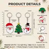 Llaveros de serie navideña transfronteriza, colgantes de llave DIY de dibujos animados creativos al por mayor, llaveros personalizados de silicona suave de PVC