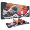 Popular Mapa Quente Mouse Pad Transfronteiriço com Linhas Onduladas, Mais Vendido Extra Grande Resistente a Manchas Borda Espessa Almofada de Mesa para Teclado