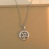 Collar de mujer de verano con diseño de árbol hueco, nuevo estilo, elegante, sencillo, de acero de titanio de alta calidad.