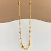 Prata Esterlina 925 Banhada a Ouro 18K, Estrelado Elegante, Corrente de Clavícula Sofisticada, Contas de Flor de Carro, Corrente Lisa Colar de Fada, Luxo Acessível e Moda