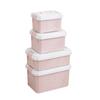 Caja de Almacenamiento Personalizada Cesta de Almacenamiento de Snacks Plástico Cosméticos Caja de Almacenamiento para el Hogar Caja de Almacenamiento para Dormitorio con Tapa