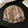 Gorro de tricô vazado com lantejoulas retrô, chapéu pulôver de verão respirável, nicho, moderno para mulheres, chapéu para clima frio que afina o rosto